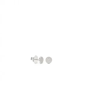 Pendientes Pequeños | LINEARGENT Pendientes pequeños plata brillantes silueta círculo