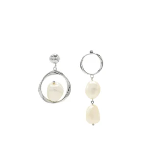 Pendientes Perlas | LINEARGENT Pendientes perlas diseño colgante desigual líquido