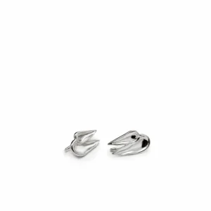 Pendientes Trepadores | LINEARGENT Pendientes trepadores en plata diseño pincelada