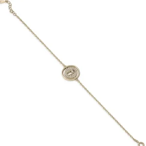 Pulseras Finas | LINEARGENT Pulsera brillante con diseño doble botón con circonita