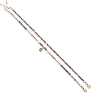 Pulsera De Bolas | LINEARGENT Pulsera de bolas fina diseño de doble brazalete