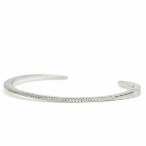 Pulseras Esclavas | LINEARGENT Pulsera esclava de plata diseño slim circonitas
