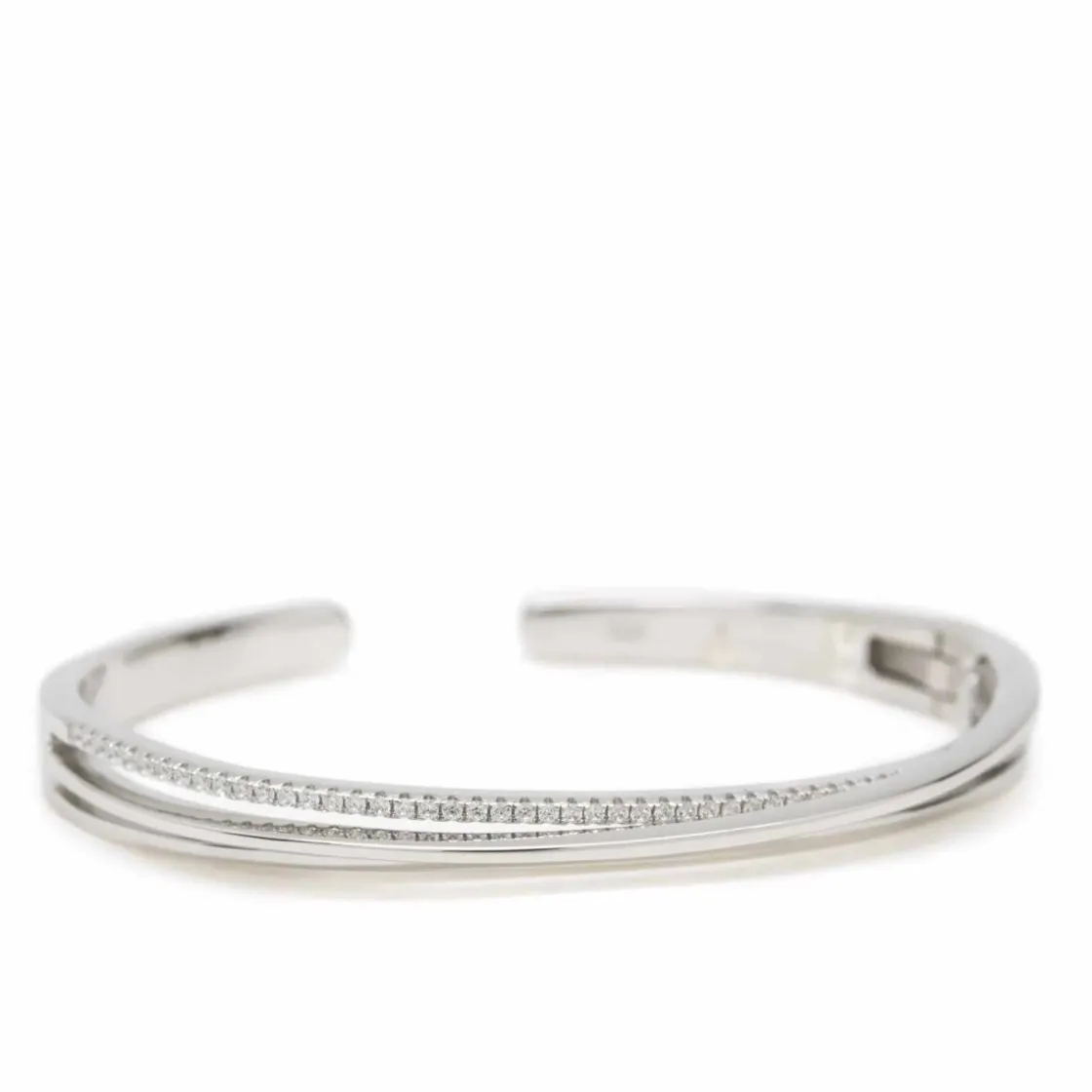Pulseras Esclavas | LINEARGENT Pulsera esclava de plata fina con circonita