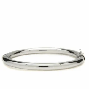 Pulseras Esclavas | LINEARGENT Pulsera esclava de plata lisa diseño cilíndrica