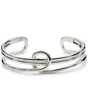 Pulseras Esclavas | LINEARGENT Pulsera esclava de plata lisa diseño entrelazado
