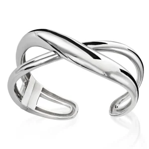 Pulseras Esclavas | LINEARGENT Pulsera esclava diseño doble carril en plata lisa