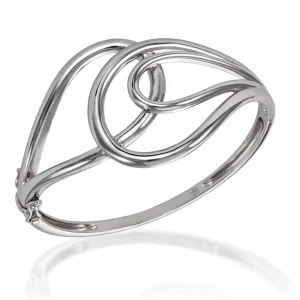 Pulseras Esclavas | LINEARGENT Pulsera esclava diseño irregular en plata lisa