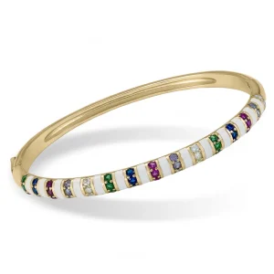 Pulseras Esclavas | LINEARGENT Pulsera esclava en plata diseño multicolor