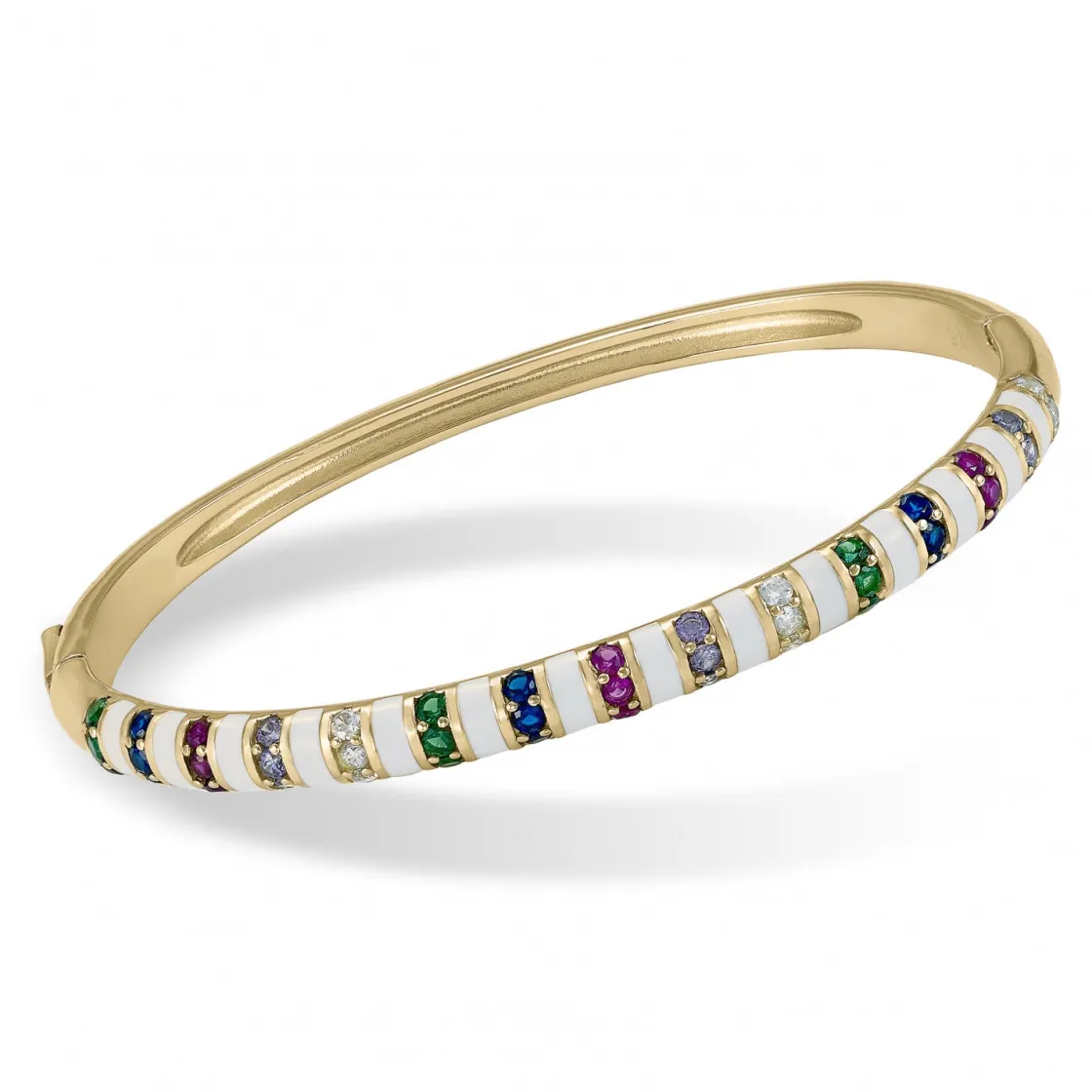 Pulseras Esclavas | LINEARGENT Pulsera esclava en plata diseño multicolor
