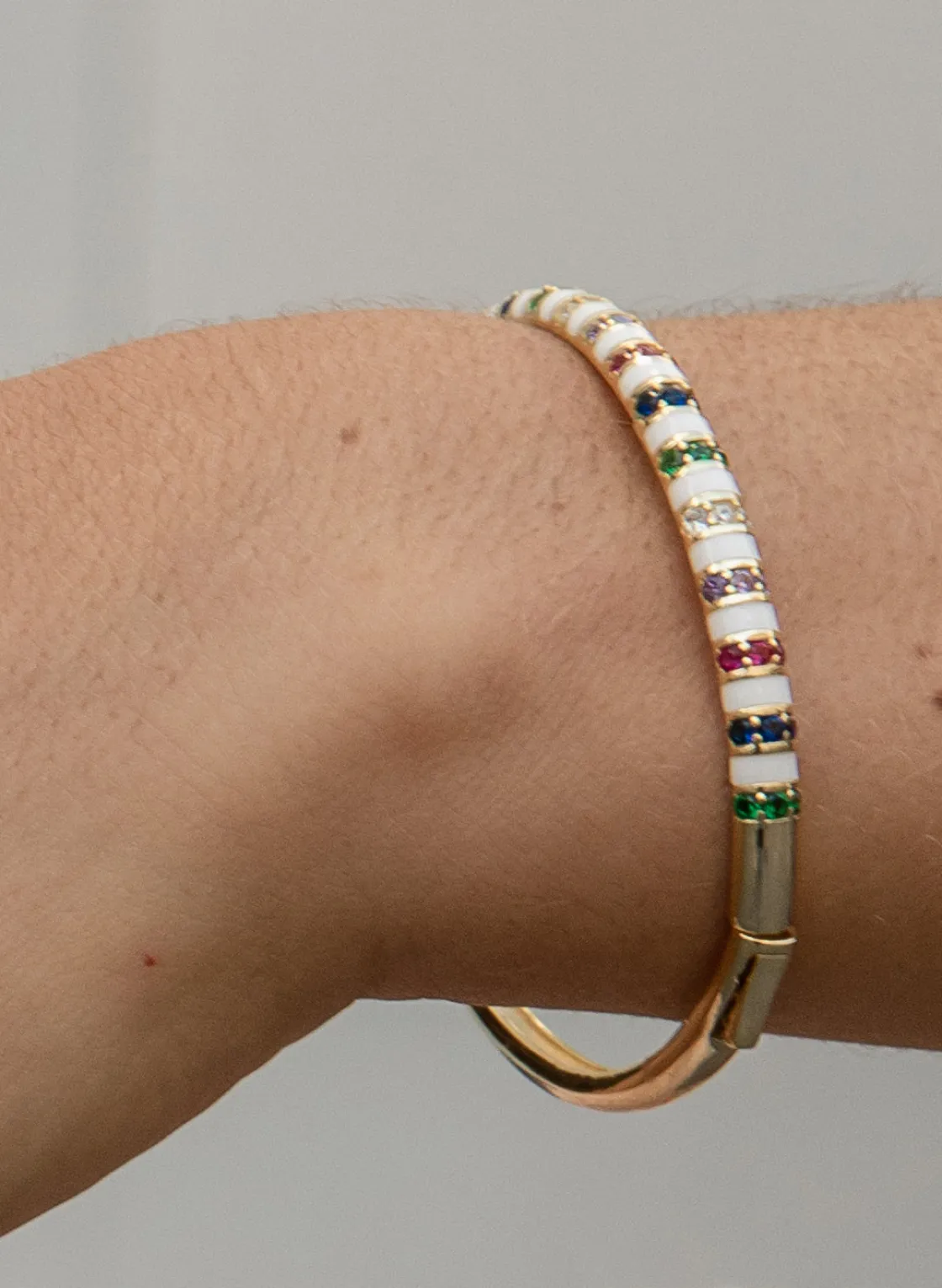 Pulseras Esclavas | LINEARGENT Pulsera esclava en plata diseño multicolor