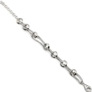 Pulsera Eslabones Plata | LINEARGENT Pulsera eslabones de plata diseño líquido y moderno
