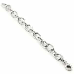 Pulsera Eslabones Plata | LINEARGENT Pulsera eslabones plata diseño de cadena lisa