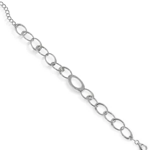 Pulsera Eslabones Plata | LINEARGENT Pulsera eslabones plata diseño ovalado