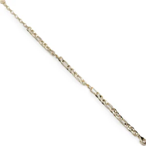 Pulsera Eslabones Plata | Pulseras Finas | LINEARGENT Pulsera eslabones plata dorados diseño fino con circonitas