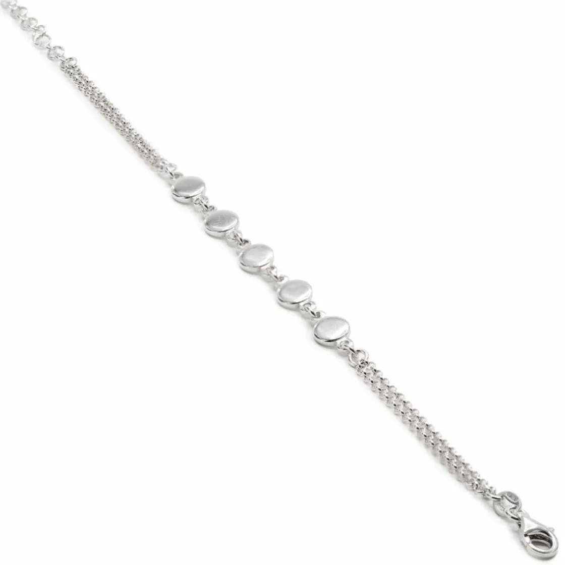 Pulseras Finas | LINEARGENT Pulsera infantil de plata diseño círculos