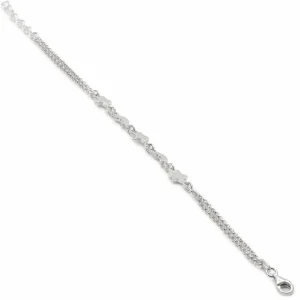 Pulseras Finas | LINEARGENT Pulsera infantil de plata diseño estrella y lunas