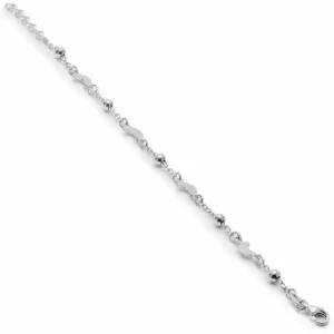 Pulseras Finas | LINEARGENT Pulsera infantil de plata motivo luna y bolas
