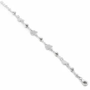 Pulseras Finas | LINEARGENT Pulsera infantil de plata motivo mariposas