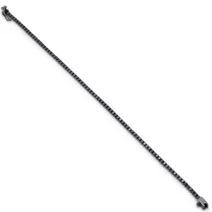 Pulsera Riviere | LINEARGENT Pulsera riviere baño rutenio circonitas negras en talla princesa