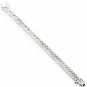 Pulseras Brillantes | LINEARGENT Pulseras brillantes en plata con engaste total de circonitas