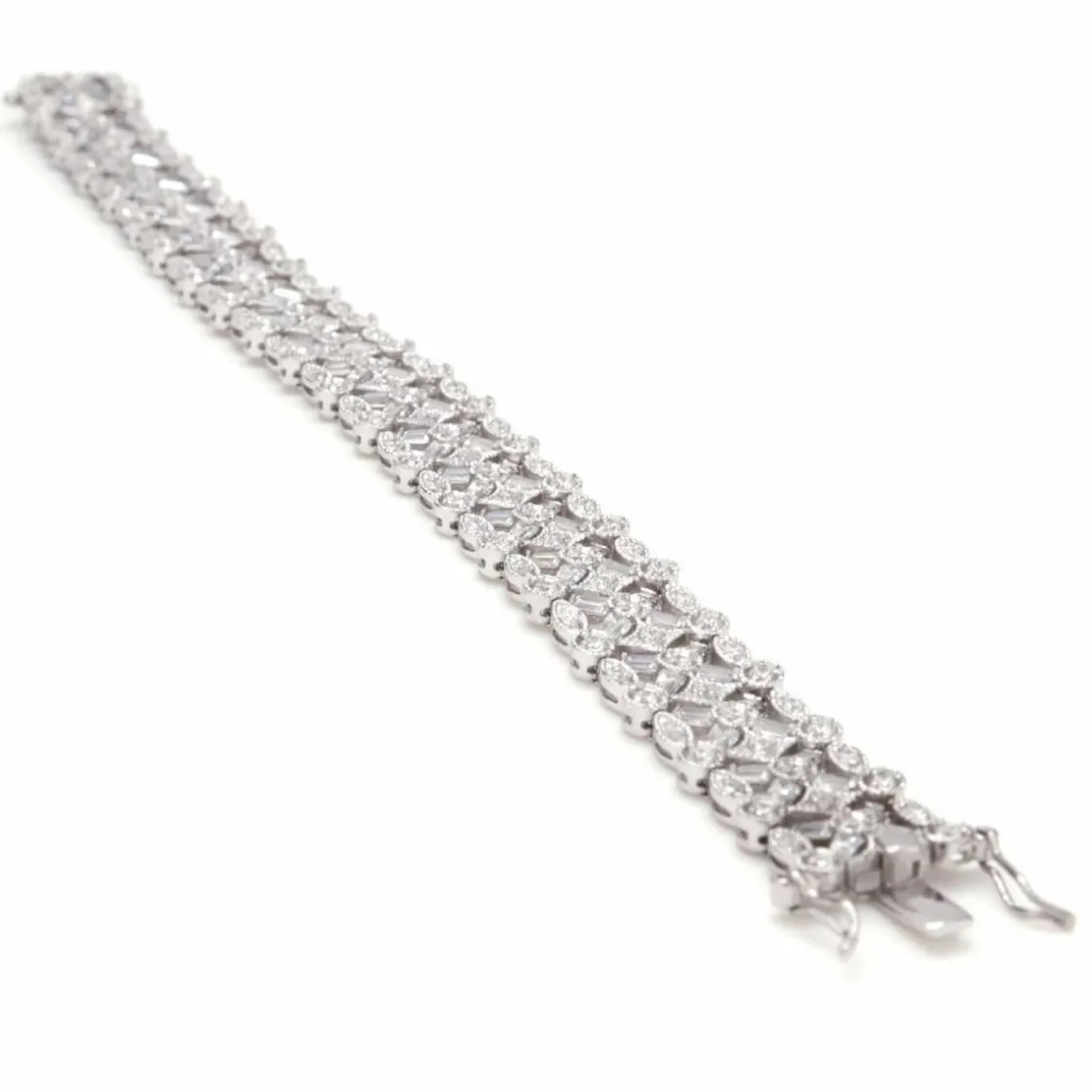 Pulseras Brillantes | LINEARGENT Pulseras brillantes plata con circonitas blancas en diferentes tallas