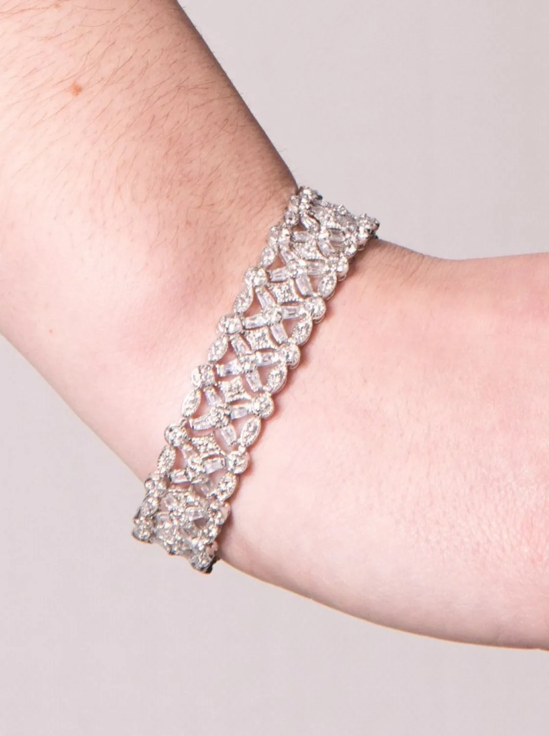 Pulseras Brillantes | LINEARGENT Pulseras brillantes plata con circonitas blancas en diferentes tallas