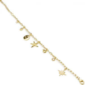 Pulseras Con Colgantes | LINEARGENT Pulseras con colgantes de plata diseño estrella y circonita