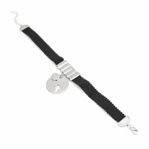 Pulseras Con Colgantes | LINEARGENT Pulseras con colgantes diseño de medalla y nylon