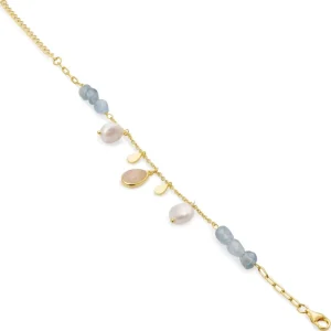 Pulseras Con Colgantes | Pulseras Con Piedras | LINEARGENT Pulseras con colgantes diseño de perlas y gemas