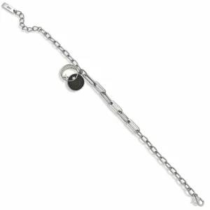 Pulseras Con Colgantes | Pulseras Finas | LINEARGENT Pulseras con colgantes dobles diseño de eslabones