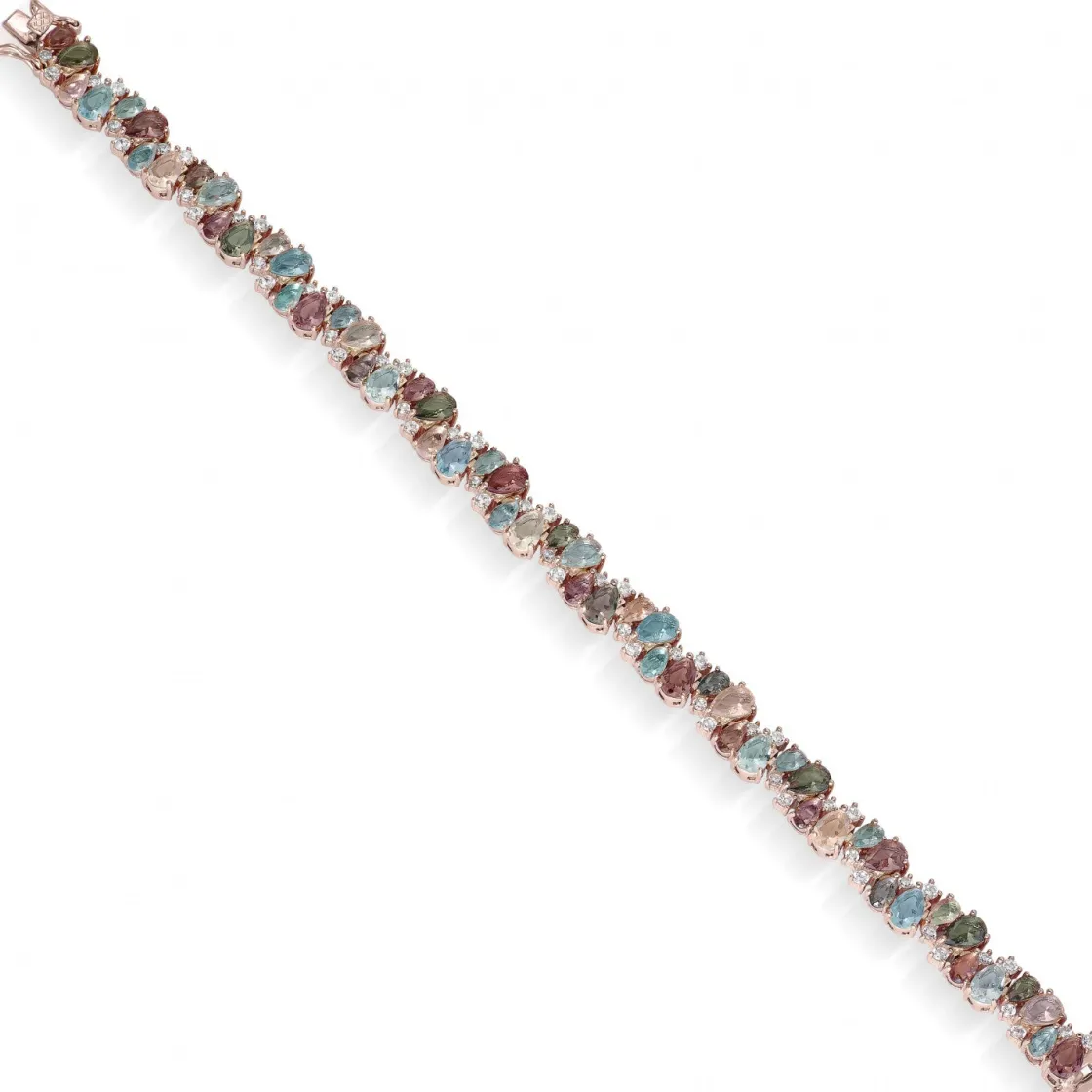 Pulseras Con Piedras | LINEARGENT Pulseras con piedras de colores en tonos cálidos