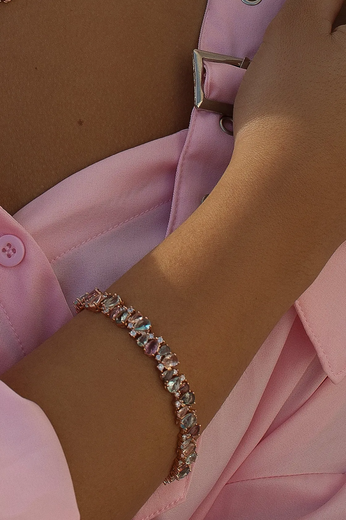 Pulseras Con Piedras | LINEARGENT Pulseras con piedras de colores en tonos cálidos