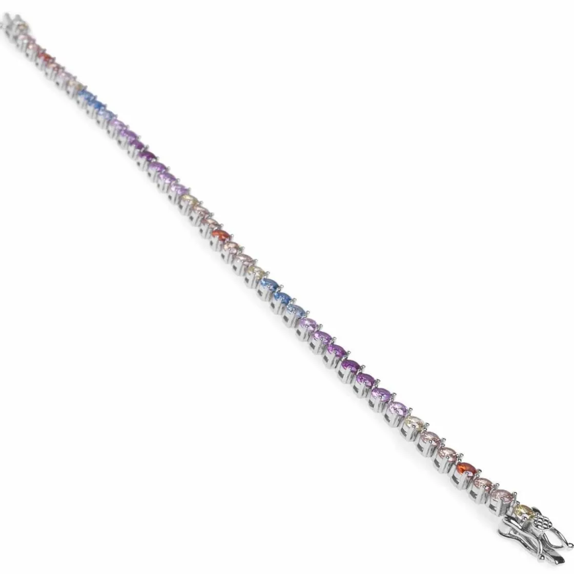 Pulseras Con Piedras | Pulsera Riviere | LINEARGENT Pulseras con piedras de colores estilo riviere