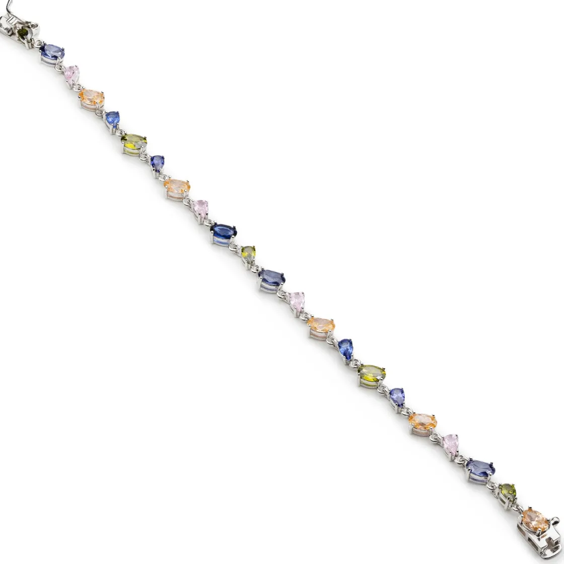 Pulseras Con Piedras | LINEARGENT Pulseras con piedras de colores talla oval tonos fríos
