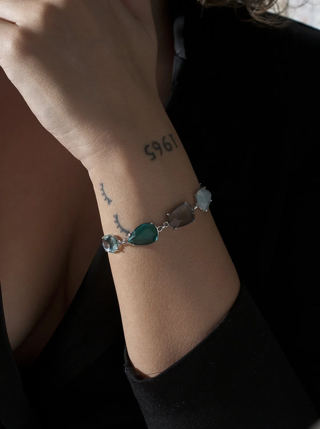 Pulseras Con Piedras | LINEARGENT Pulseras con piedras de plata en tonos azules