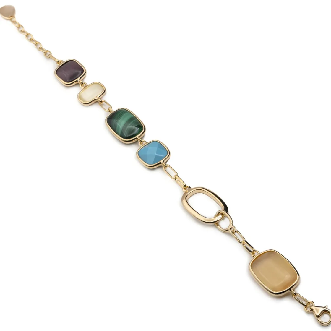 Pulseras Con Piedras | LINEARGENT Pulseras con piedras diseño en tonos otoñales