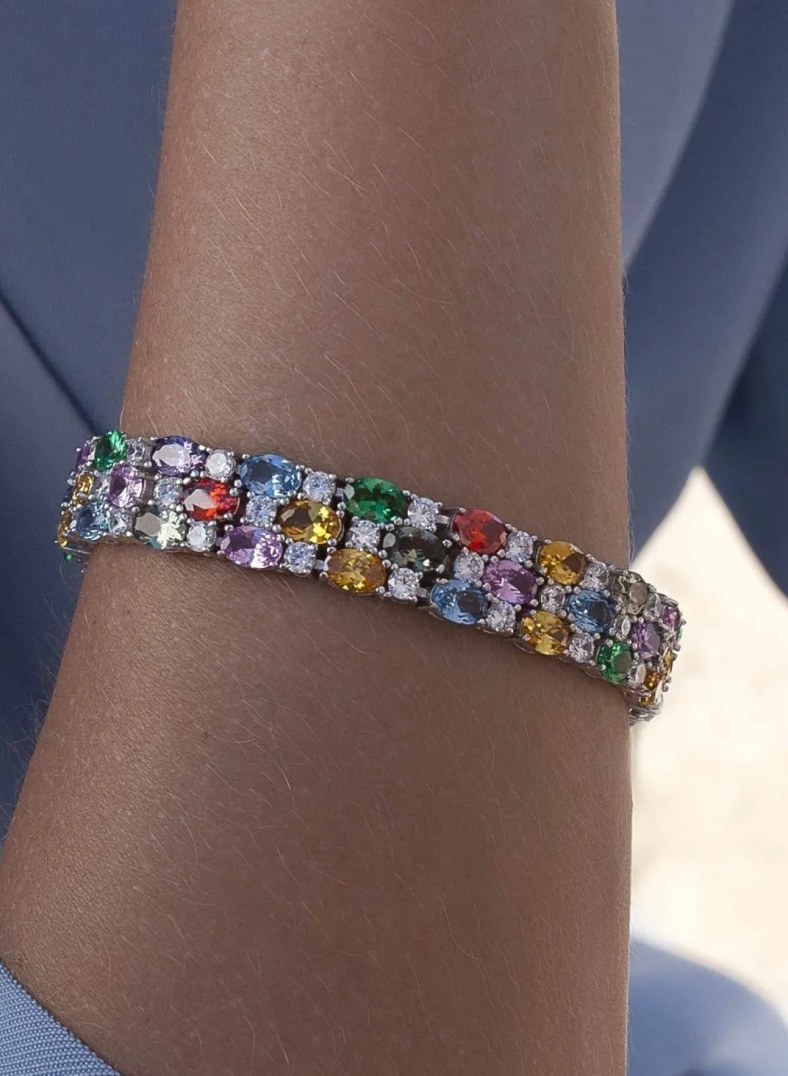 Pulseras Con Piedras | LINEARGENT Pulseras con piedras en plata diseño multicolor