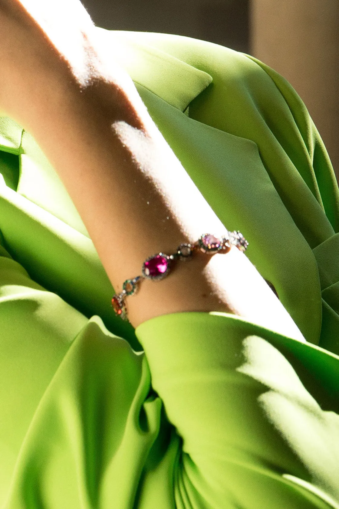 Pulseras Con Piedras | LINEARGENT Pulseras con piedras en plata motivos circular multicolor
