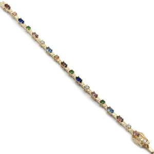 Pulseras Con Piedras | LINEARGENT Pulseras con piedras multicolor dispuestas linealmente