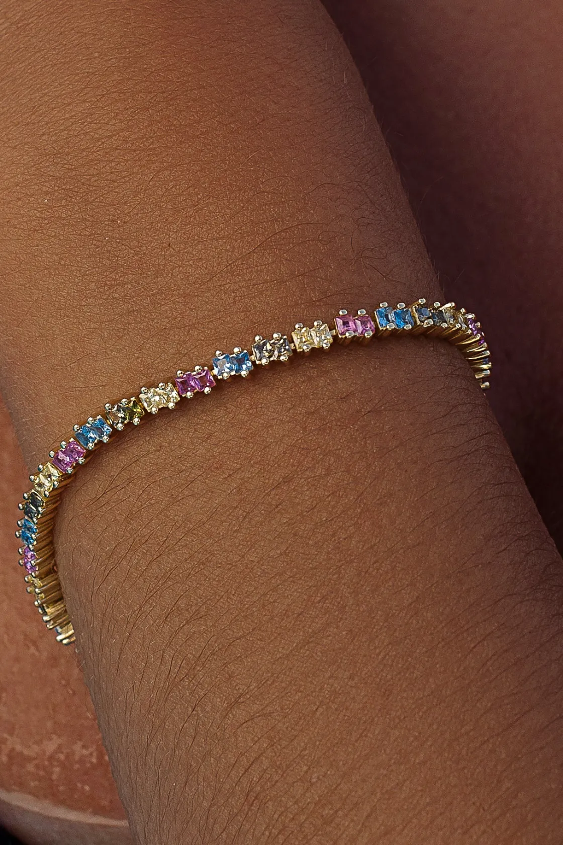 Pulseras Con Piedras | LINEARGENT Pulseras con piedras multicolores y brillantes