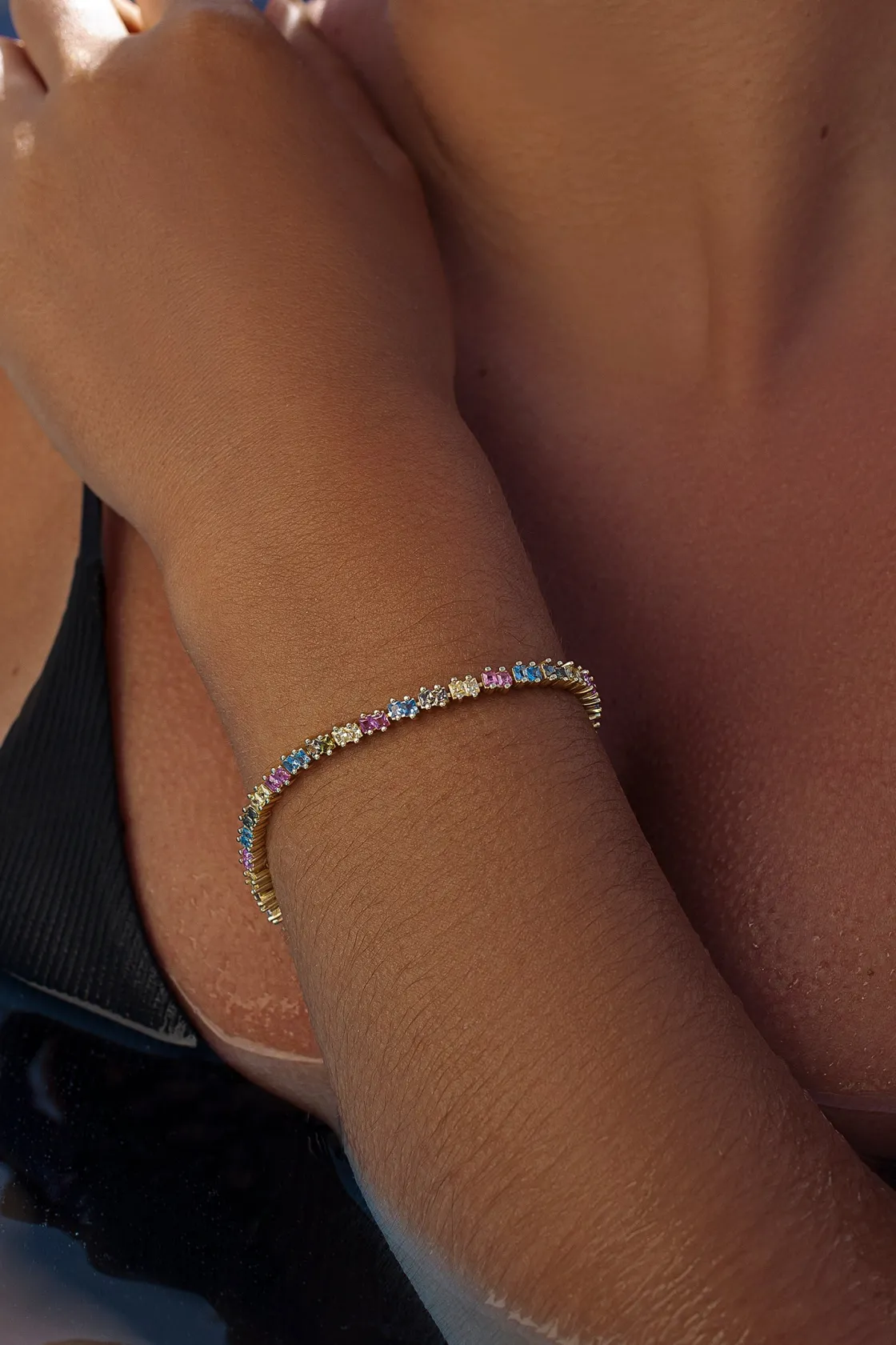 Pulseras Con Piedras | LINEARGENT Pulseras con piedras multicolores y brillantes