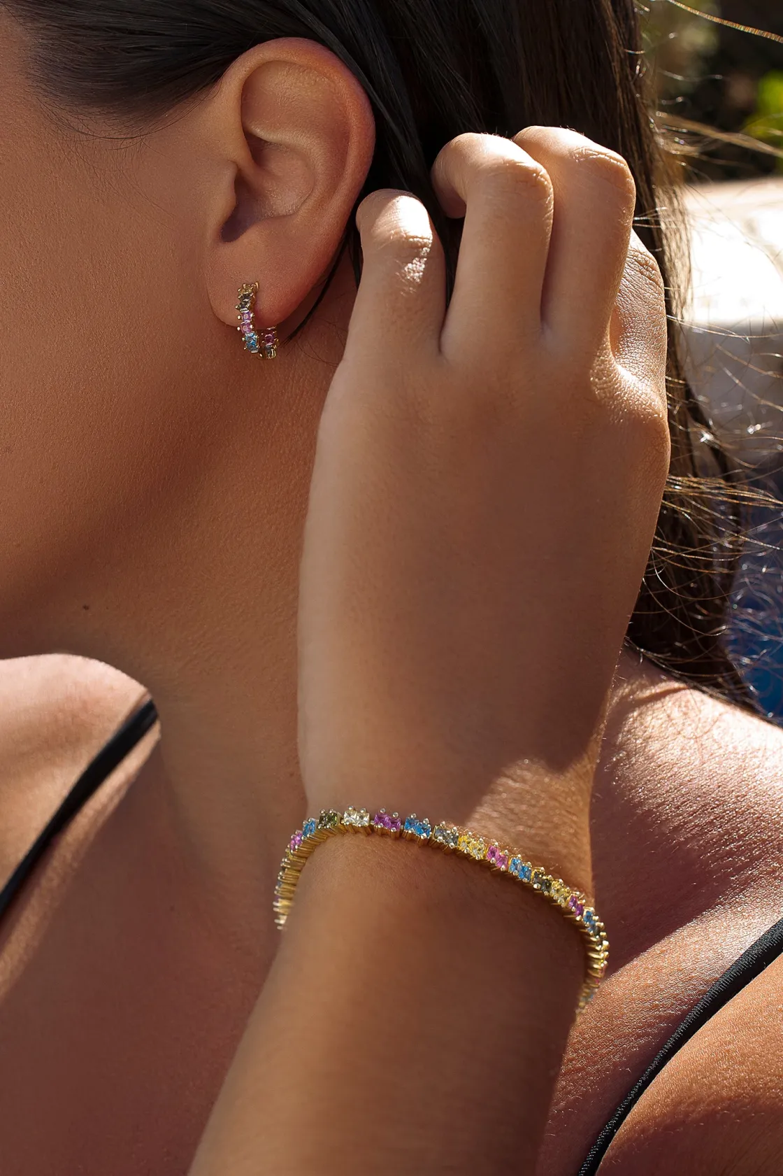 Pulseras Con Piedras | LINEARGENT Pulseras con piedras multicolores y brillantes