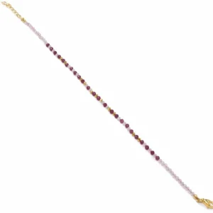 Pulsera De Bolas | Pulseras Con Piedras | LINEARGENT Pulseras de bolas finas compuestas por cuarzo rosa