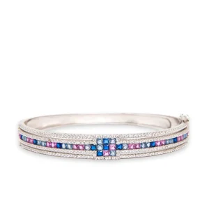 Pulseras Esclavas | LINEARGENT Pulseras esclavas con piedras en tonos azules
