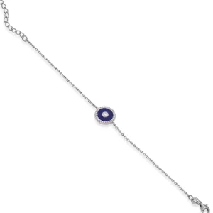 Pulseras Finas | LINEARGENT Pulseras finas con motivo central en lapislazuli y circonita