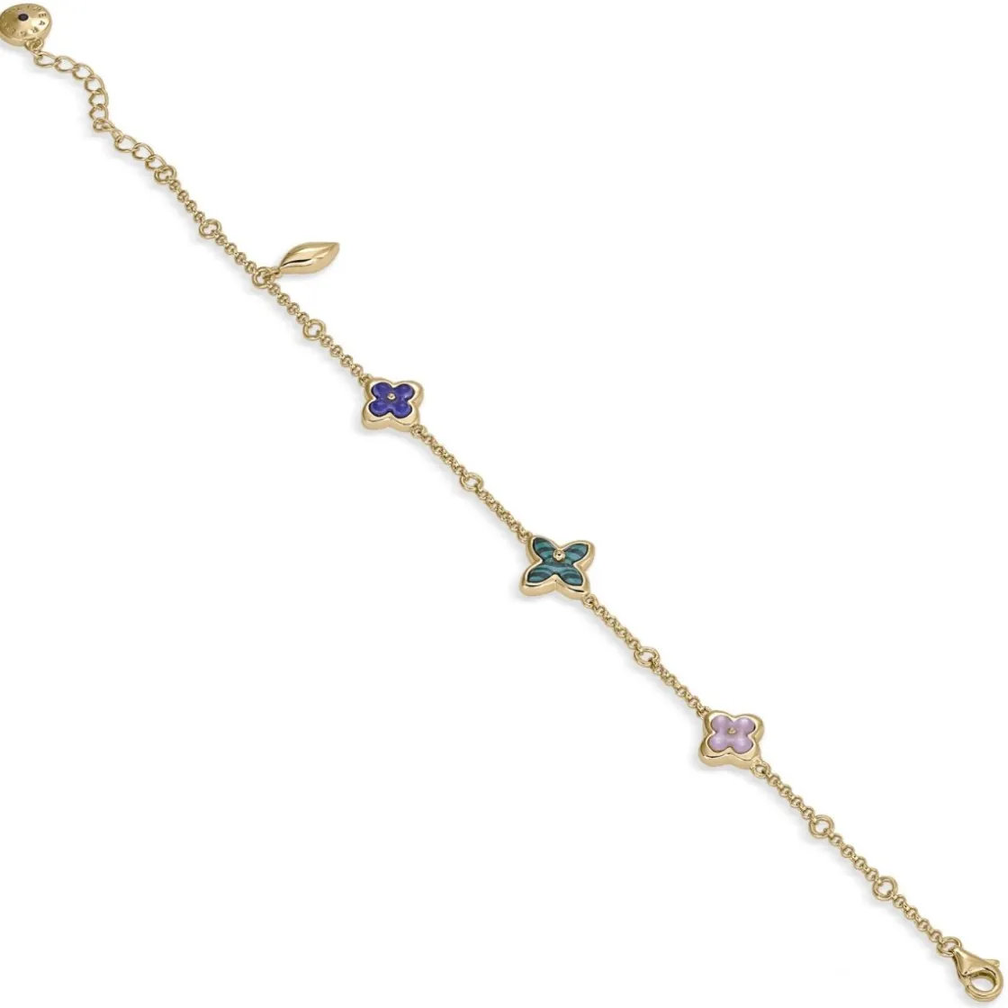 Pulseras Con Piedras | Pulseras Finas | LINEARGENT Pulseras finas con motivos florales de piedras naturales