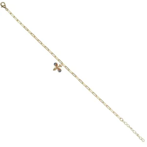 Pulseras Con Colgantes | Pulseras Finas | LINEARGENT Pulseras finas de plata bañada en oro con mini charm de abeja