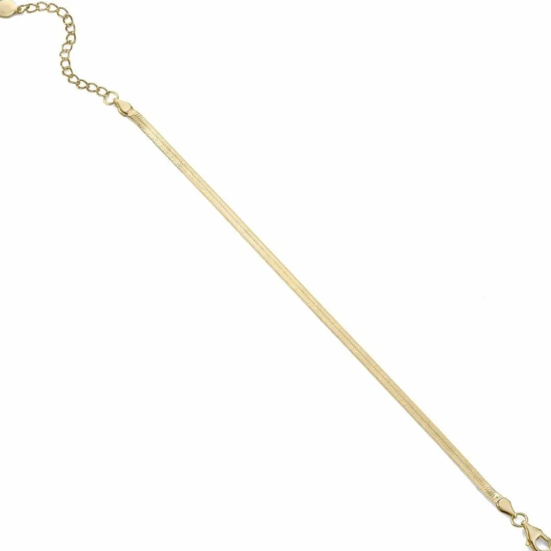 Pulseras Finas | LINEARGENT Pulseras finas de plata bañada en oro diseño snake
