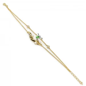 Pulseras Finas | LINEARGENT Pulseras finas de plata diseño de hojas e insecto