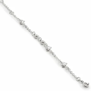 Pulseras Finas | LINEARGENT Pulseras finas de plata diseño estrellas con volumen